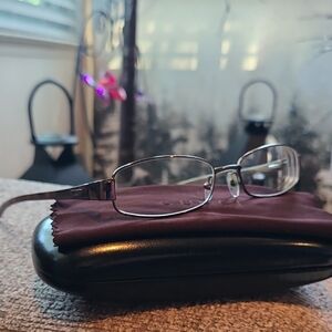 GUCCI Sleek Bronze-tone Eyeglasses